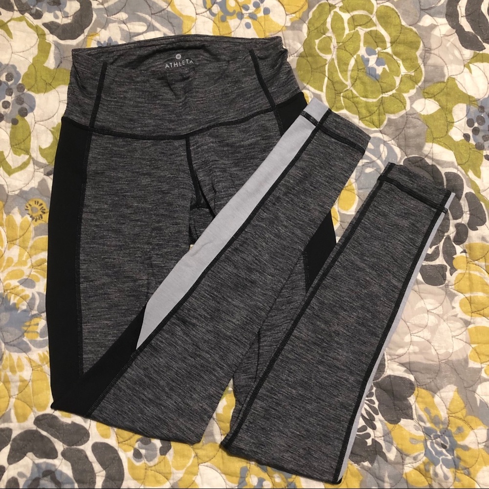 Athleta grey & black leggings - Picture 4 of 8